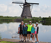 Holland and Belgium family biking photo